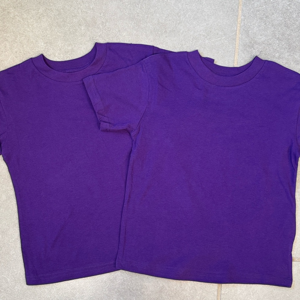 💜3/$15 Adidas The Go-To Tee Purple Kids T-Shirts (2) - New without tags